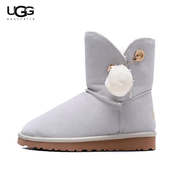 

Original UGG 1017502 Ladies Classic Mini Bailey Bow Boots 1 Ribbon Boot Uggs Snow Shoes Winter Boots Women Class Fur Warm
