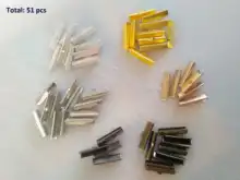 50 unids/lote Cove cierres Cable final tapas cinta cuerda de cuero Clip collar pulsera conector para suministros de fabricación de la joyería