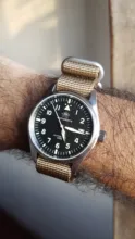 Mens Watch Pilot Sapphire Crystal Stainless-Steel NH35 Automatic Mechanical Waterproof