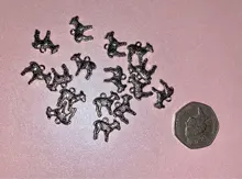 15 Uds. De colgantes de unicornio de caballo, 13x12mm, colgantes de Color plata antigua, fabricación artesanal, búsqueda de joyería tibetana