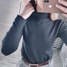 Jerséis de mujer de cuello alto 2020 Otoño e Invierno suéter de punto de jersey de manga larga Mujer suéteres Tops de Jersey para mujer