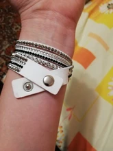 Pulsera de cuero con diamantes de imitación para mujer, brazalete de cristal, varias capas, joyería, novedad de 2016