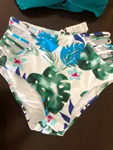 Swimsuits Bikini-Sets Teal Floral Two-Pieces SEASELFIE High-Waist Women Sexy Beach Lace-Up