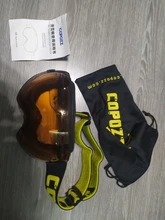 COPOZZ-Gafas de esquí para hombre y mujer, lentes de Snowboard para esquiar, protección UV400, antiniebla