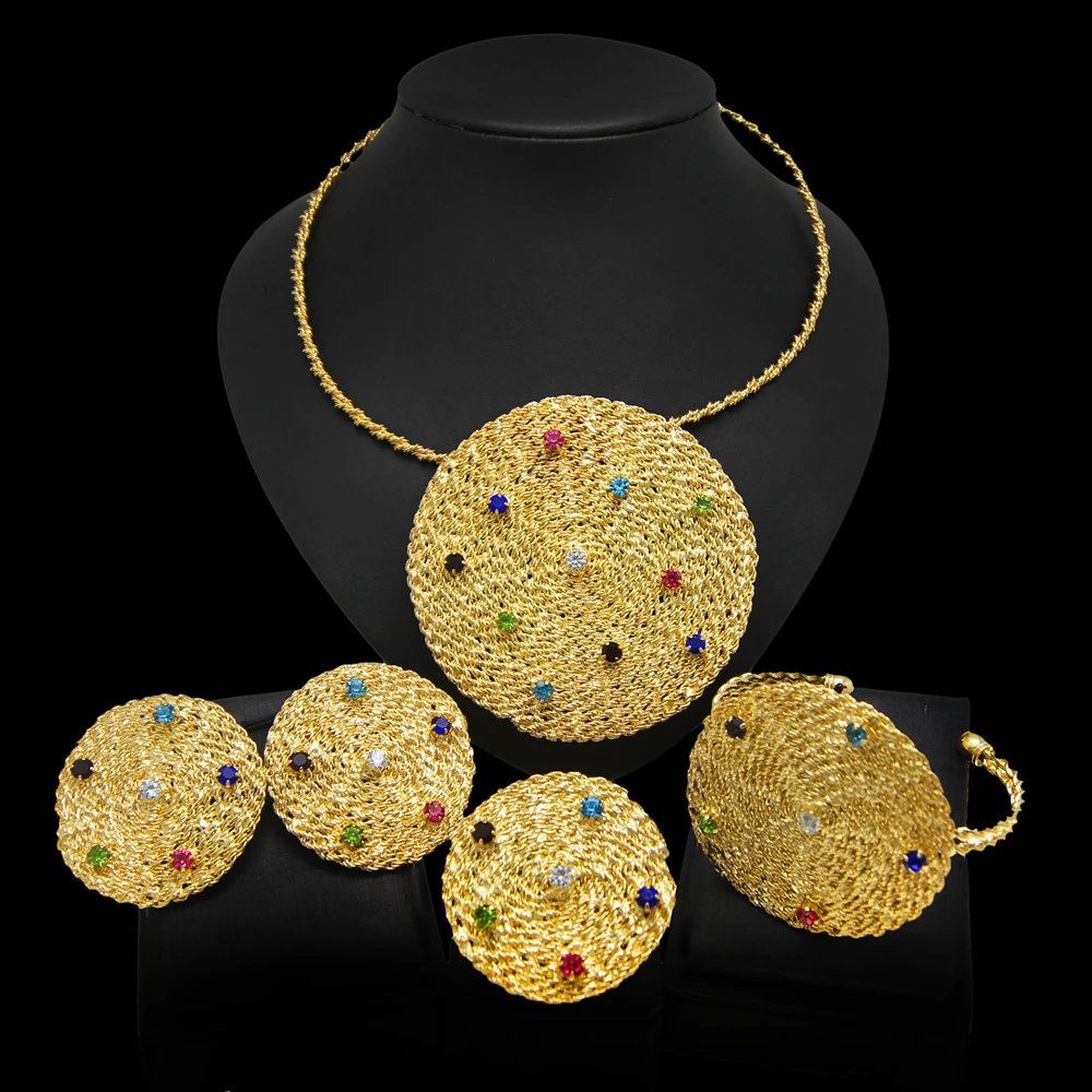 Customized Brazilian Gold Plated Jewelry  Yulaili Jewellery Sets Brazilian  Gold - Customized Jewelry Sets - Aliexpress