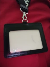 De calidad de lujo, 618 de cuero de la PU de doble tarjeta de conjuntos de manga funda de credencial de identificación claro banco tarjeta de crédito titular de la placa de estudiante de la escuela de oficina