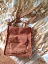 Hylhexyr-Bolso de hombro de pana para mujer, bolso de compras Vintage con cremallera, mochila de estudiante, informal, con bolsillo exterior