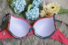 Bikini de talla grande para mujer, traje de baño Sexy de realce, conjunto de Bikini con estampado Floral, ropa de baño, ropa de playa de dos piezas 2021