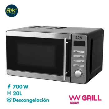 

MICROWAVE 20 LITERS CHROME 700W WITH GRILL EDM
