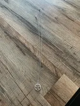 Collar con diseño sobrenatural trampa del diablo pentagrama estrella de cinco puntas Color plata antigua amuleto colgante Vintage Retro película joyería al por mayor