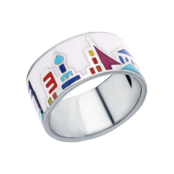 

Silver ring with sunlight enamel sample 925 test