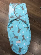 Manta envolvente para recién nacido + sombrero, manta de algodón para recibir al bebé, ropa de cama, saco de dormir infantil de dibujos animados para 0-6 meses