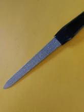 1or5 uds/negro Mango de Metal limas de uñas de doble cara fuerte borde manicura belleza y aseo pedicura para el cuidado de los pies herramientas