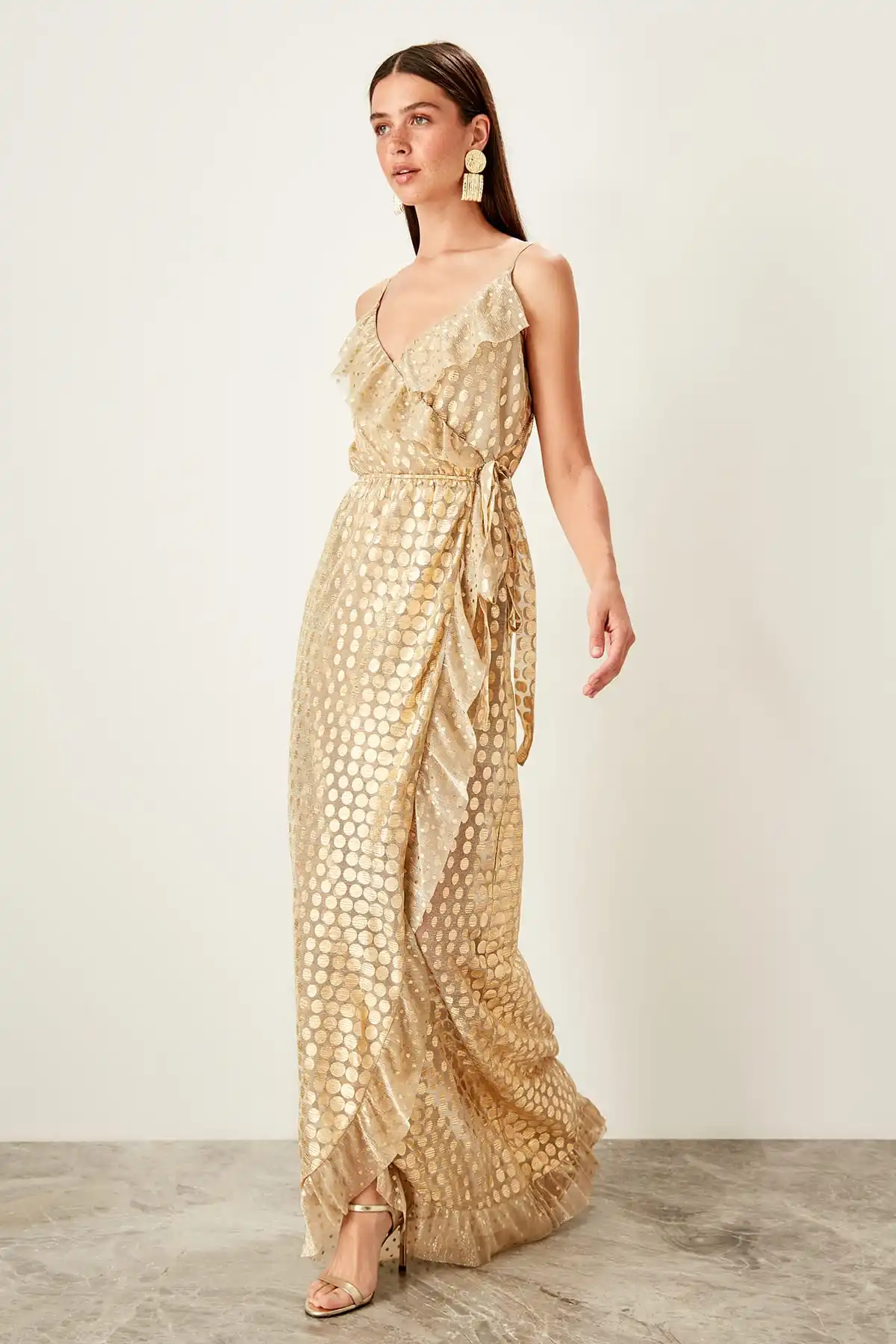 Trendyol/вечернее платье в горошек TPRSS19AE0062 | Свадьбы и торжества