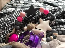 Chupete de silicona sin BPA para recién nacido, cadena de gran estrella colgante, regalo de dentición para lactancia