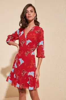 

Trendyol Double Breasted Collar Dress TWOSS20EL1979