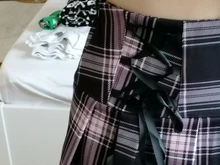 Faldas plisadas Y2K para mujer, faldas plisadas a rayas negras y rosas, Tank Cute Sweet Girls, falda para la escuela a cuadros con cordones, Mini guantes góticos, falda de encaje