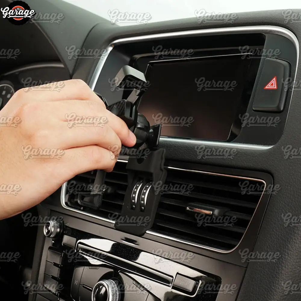 Автомобильный держатель для телефона для Audi Q5 2008-, алюминиевый сплав, 1 комплект, украшение автомобиля, аксессуары для интерьера телефона