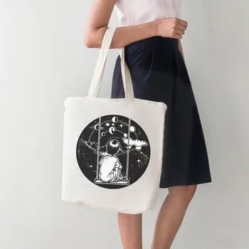 

Angemiel Bag Swing Moon Stance Crescent Big Shopping Beach Tote Bag