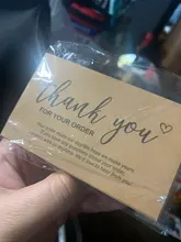 30 unids/pack de papel Kraft Natural gracias por su pedido, hecho a mano tarjeta para pequeños negocios decoración de regalo etiquetas
