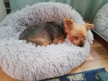 Super Soft Dog Bed Round Washable Long Plush Dog Kennel Cat House Velvet Mats Sofa For