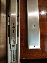 Track-Rail Hardware Sliding Furniture Cabinet KAK Soft Close 10--22-stainless-Steel Three-Section