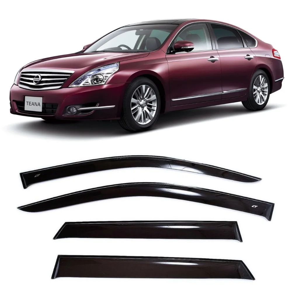 Дефлекторы окон Cobra Tuning N11408 на авто Nissan Teana (J32) 2 ll Sd 2008-2014 4 шт./комп. ветровики от