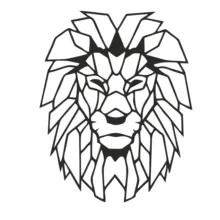 Antdecor голова льва металлическая настенная арт L, Карта мира и тематический Настенный декор 40 см x 51 см 1" X 20"