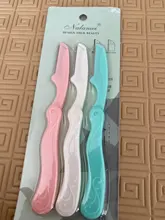 Herramienta de depilación para el cuidado de la cara para mujer, afeitadora de maquillaje, cuchilla ceja, recortadora de afeitar segura (3 unids/lote)