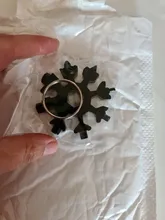 Llave de copo de nieve multifuncional 18 en 1, herramienta de acero octogonal, pequeña, Hexagonal, portátil, para campamento y supervivencia al aire libre