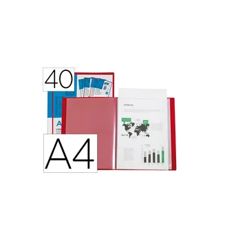 

Folder led paper customize 40 cases kangaroo polypropylene DIN A4 red translucent cover and back