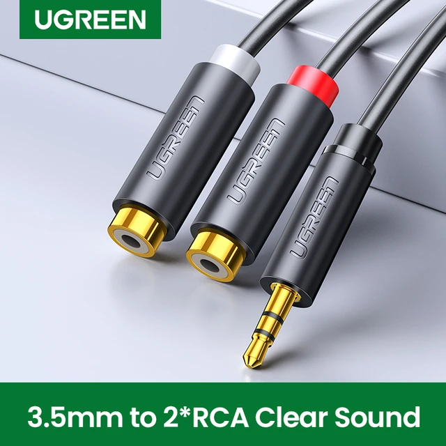 UGREEN RCA Cable HiFi Stereo 2RCA to 3.5mm Audio Cable AUX RCA Jack 3.5 Y  Splitter for Amplifiers Audio Home Theater Cable RCA