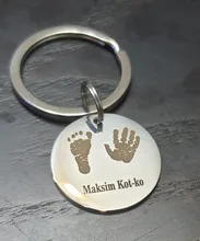 Llavero personalizado para bebé, con nombre, fecha de nacimiento, altura y peso para recién nacidos, artículo personalizado conmemorativo, regalo para mamá y papá P026
