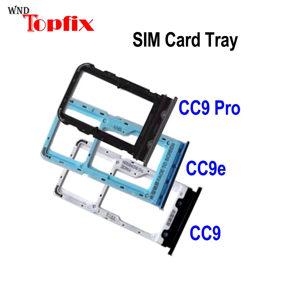 

For Xiaomi Mi CC9 Pro SIM Card Holder Tray Card Tray Holder Slot Adapter Mi CC9e SIM Crad Tray CC9 Cato