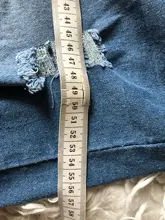 Pantalones vaqueros rasgados con cordón para mujer, Jeans elásticos con agujeros, informales, de talla grande, 2021