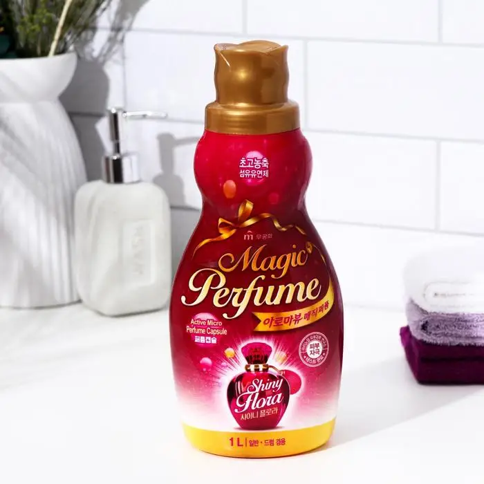 Кондиционер-ополаскиватель для белья Aroma Viu Magic с ароматом персика и розы 1 л | Дом