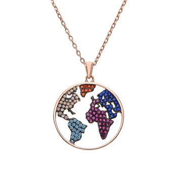 

Silver necklace with cubic zirconium sunlight sample 925