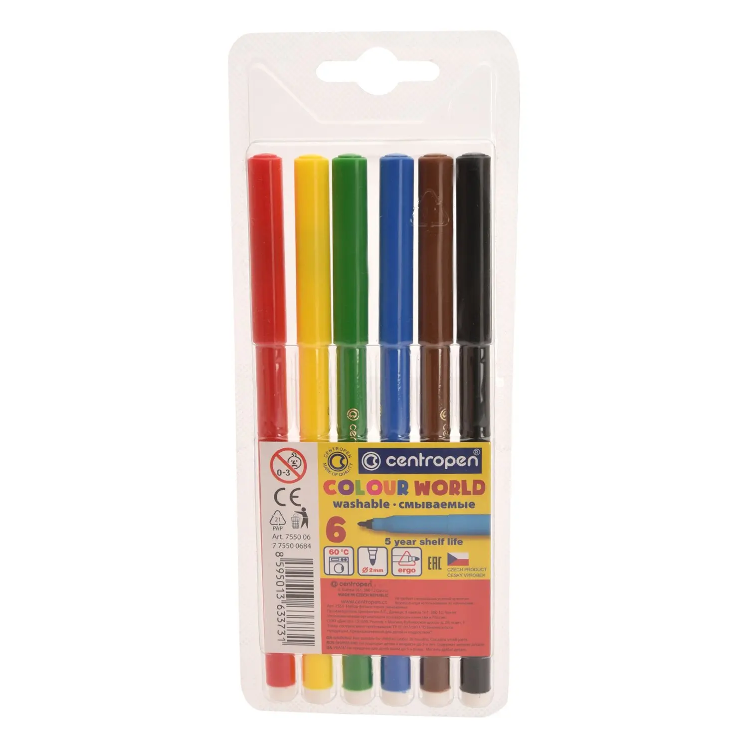 Фломастеры Centropen Colour World 6цв