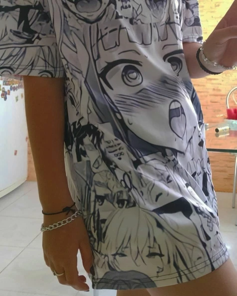 AHEGAO T Shirt Anime 3D Imprimir Homens Mulheres Pop It Hentai Padrão O  Neck Hip Hop T Shirt Harajuku Casual Tops Sexy Girl Roupas Y220208 De  $68,89