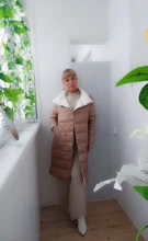 Coat Long-Jacket Double-Sided-Down Winter Women Parkas Snow-Outwear Fitaylor Warm Plus-Size