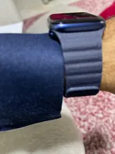 Correa de cuero para Apple Watch, banda magnética de 44mm, 40mm, 38mm y 42mm para reloj inteligente iWatch series 3, 4, 5, se, 6