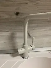 Tap Faucet-Mixer Sink Water-Purification Frap Dual-Handle Black Kitchen Rotation Letter-Design