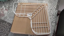 Organizer Rack Shelves Wall-Storage Showers Stainless-Steel Metal Kitchen Fitted Punch-Free-Firm