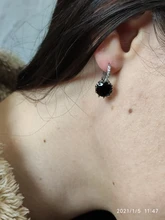 EMMAYA-Pendientes llamativos de 10 colores diferentes, bisutería con cierre de tipo botón, elementos naturales