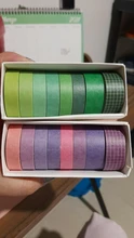 8 unids/lote básicos decoración Washi Tape Scrapbooking Diy Stick diario planificadores pegatinas cinta adhesiva de la Oficina de la Escuela de