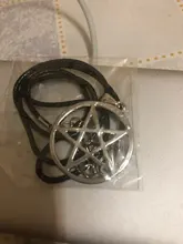 Colgante de pentagrama pentápara Hombre, collar de Black Butler, colgante de culo, Logo de Lucifer Satan, signo de Color plateado, amuleto Supernatural, joyería para hombre