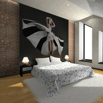 

Wall mural-blonde beauty in a fabulous dress-350x270 cm
