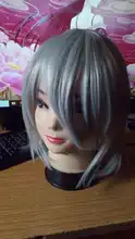 Pelucas de LUPU corto sintético para mujer peluca para disfraces o Cosplay de fibra de alta temperatura, color blanco, morado, azul, Rubio, amarillo, negro y rojo