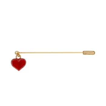 

Brooch on lapel heart 51491 (red, needle, jewelery alloy)
