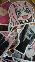 Pegatinas de Anime Darling in the Fanxx Zero Two 02 para ordenador portátil, equipaje, Maleta de motocicleta, monopatín, pegatinas de PVC, 50 Uds.